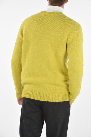 vintage effect v-neck sweater