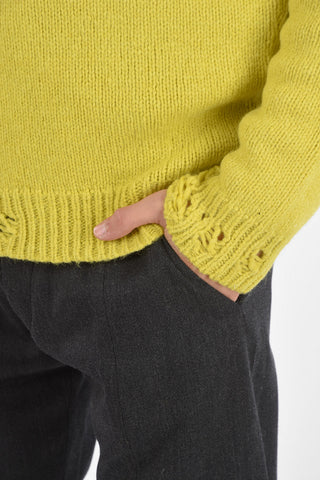 vintage effect v-neck sweater
