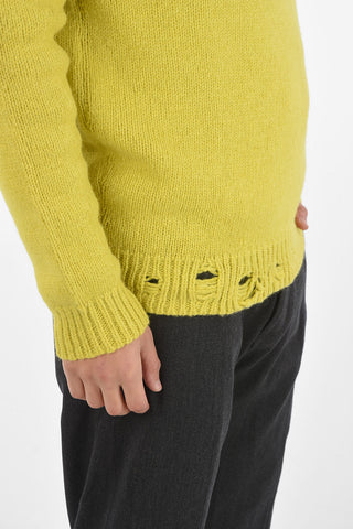 vintage effect v-neck sweater