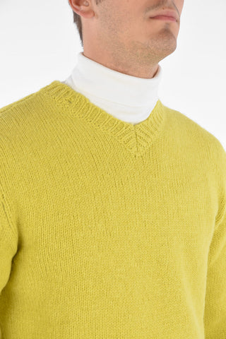 vintage effect v-neck sweater