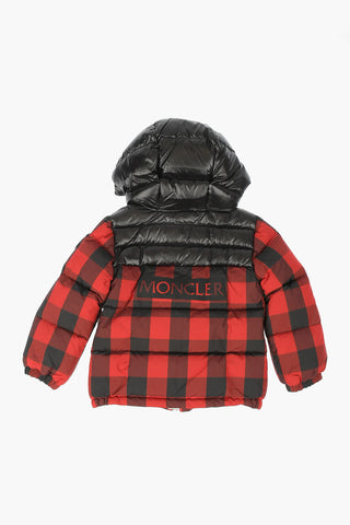 Nylon Checked Down Jacket
