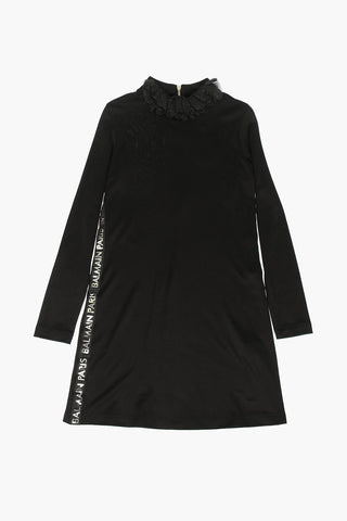 Tunic Dress with Glittered Neck