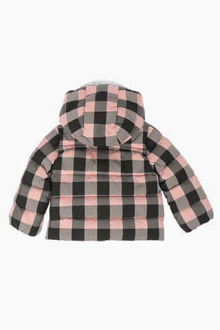 Nylon Checked Down Jacket