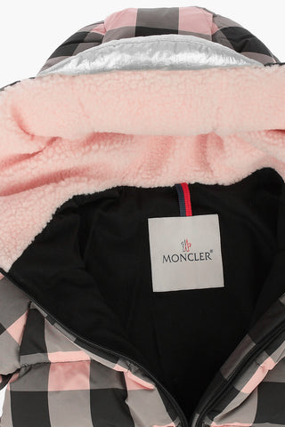 Nylon Checked Down Jacket
