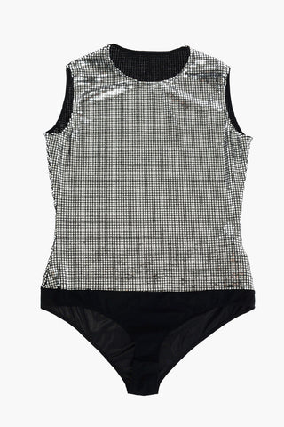 MM6 Sleeveless All-Over holographic effect Body