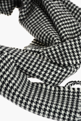 Cashmere and Wool Hounsthooth Scarf