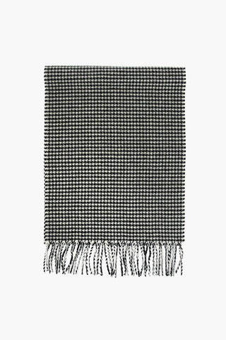 Cashmere and Wool Hounsthooth Scarf