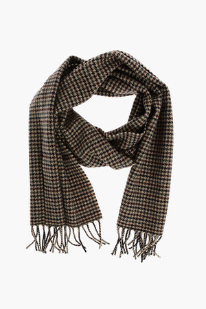 Cashmere and Wool Hounsthooth Scarf