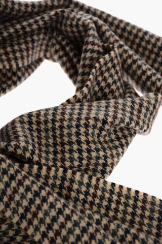 Cashmere and Wool Hounsthooth Scarf