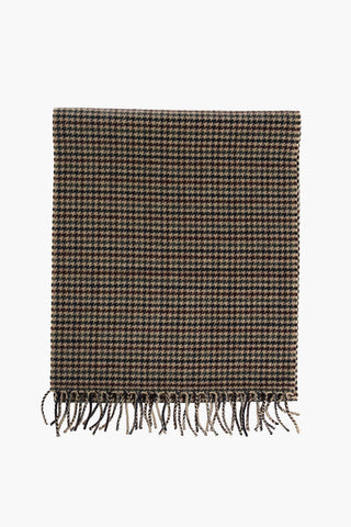 Cashmere and Wool Hounsthooth Scarf
