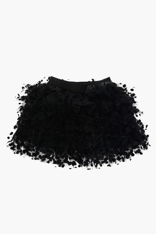 Flounced Skirt with Polka Dots