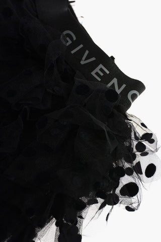 Flounced Skirt with Polka Dots