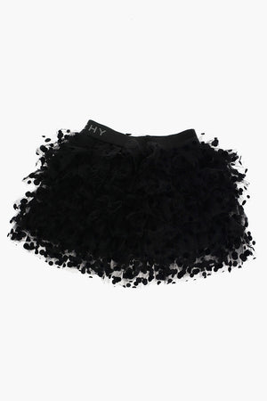 Flounced Skirt with Polka Dots