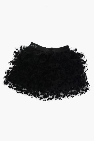 Flounced Skirt with Polka Dots