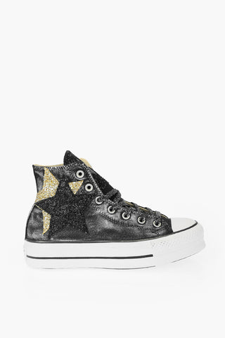 4cm Glittered Sneakers with Platform