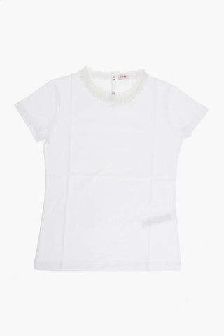 Embroidered Neck T-shirt