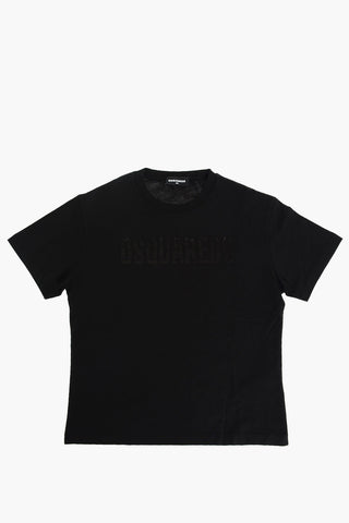 T-shirt con ricamo paillettes