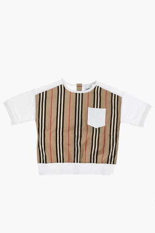 striped T-shirt with breast pocket
