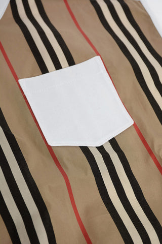 striped T-shirt with breast pocket