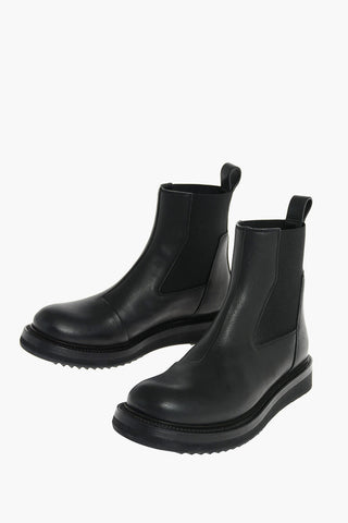Leather CREEPER ELASTIC Chelsea Booties