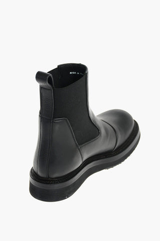 Leather CREEPER ELASTIC Chelsea Booties