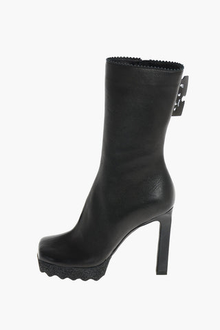 Stivaletti in Pelle con Zip 11cm