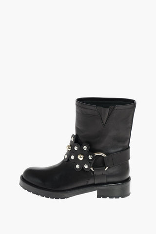 Stivaletti Biker in Pelle con Borchie