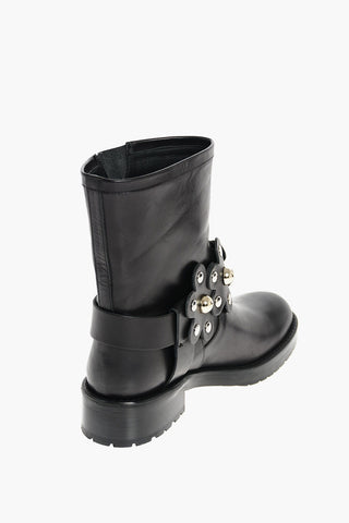 Stivaletti Biker in Pelle con Borchie