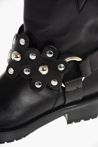 Stivaletti Biker in Pelle con Borchie