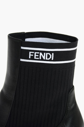 Stivaletti Socks in Pelle e Tessuto 6cm