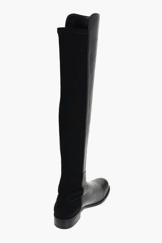 Leather Gabardine Boots