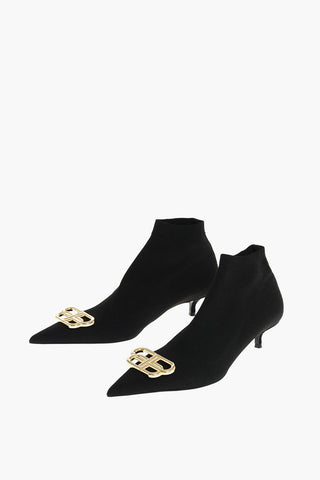 4cm Fabric Socks Ankle Boots