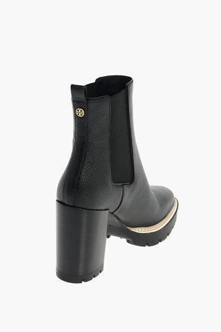 10cm Textured Leather MILLER Chelsea Ankle Boots