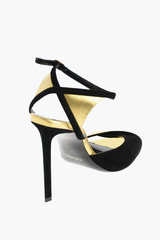 Metallic Ankle Strap Sandals 11 cm