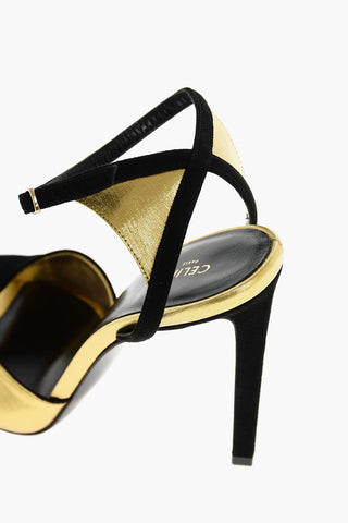 Metallic Ankle Strap Sandals 11 cm