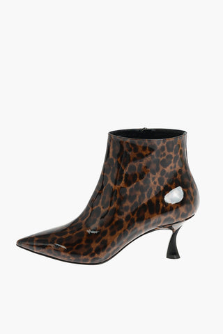 6cm Lacquered Leather JUNGLE LOVE LEOPARD Booties