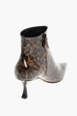 6cm Lacquered Leather JUNGLE LOVE LEOPARD Booties