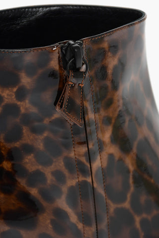 6cm Lacquered Leather JUNGLE LOVE LEOPARD Booties