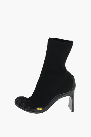 8cm Sustainable Fabric HIGH TOE Sock Booties