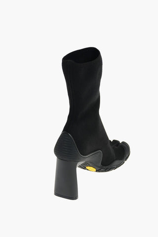 8cm Sustainable Fabric HIGH TOE Sock Booties