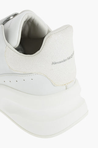 Leather OVERSIZED RUNNER Sneakers with Glittered Detail