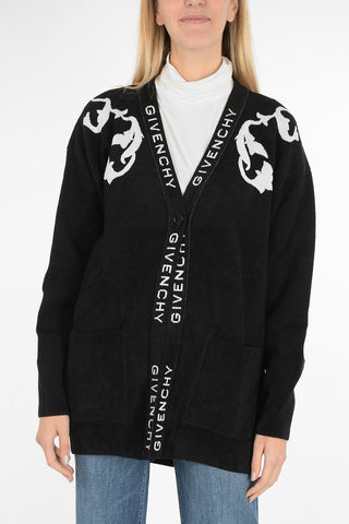 embroidered v-neck cardigan