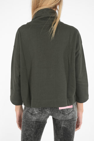 embroidered turtle-neck sweatshirt