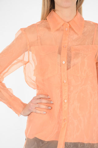 Organza Shirt MINTY Classic Collar