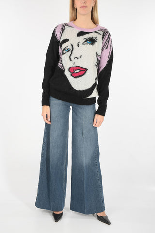COUTURE! Embroidered Crew-neck sweater