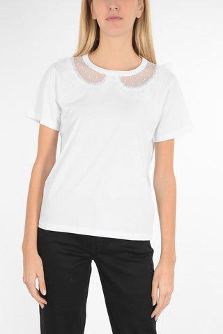 tulle point d’esprit detail t-shirt