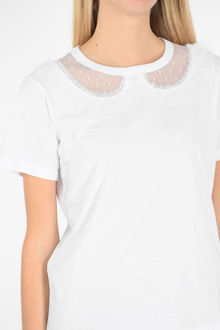 tulle point d’esprit detail t-shirt