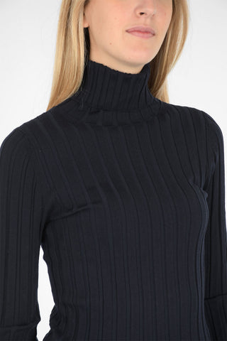 ribbed turtle-neck sweater