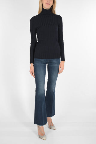 ribbed turtle-neck sweater