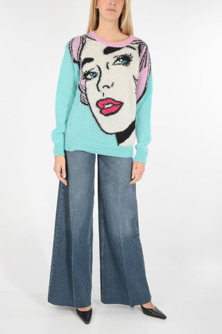 COUTURE! Embroidered Crew-neck sweater